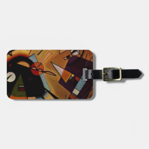 Kandinsky Black Violet Luggage Tag
