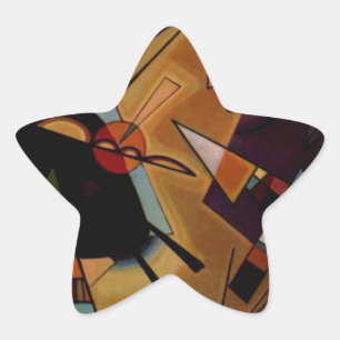 Kandinsky Black Violet Star Sticker