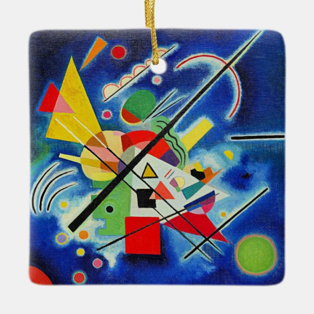Kandinsky - Blue Painting Ceramic Ornament (Front)