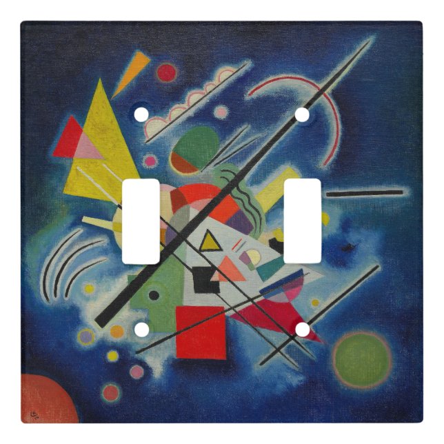 Kandinsky - Blue Painting, famous abstract artwork Light Switch Cover (Front)