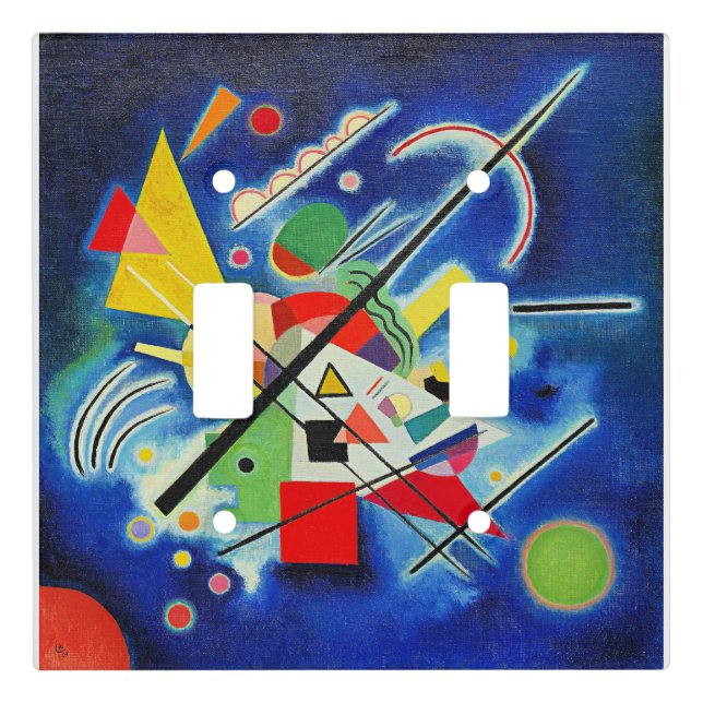 Kandinsky - Blue Painting, famous abstract artwork Light Switch Cover (Front)