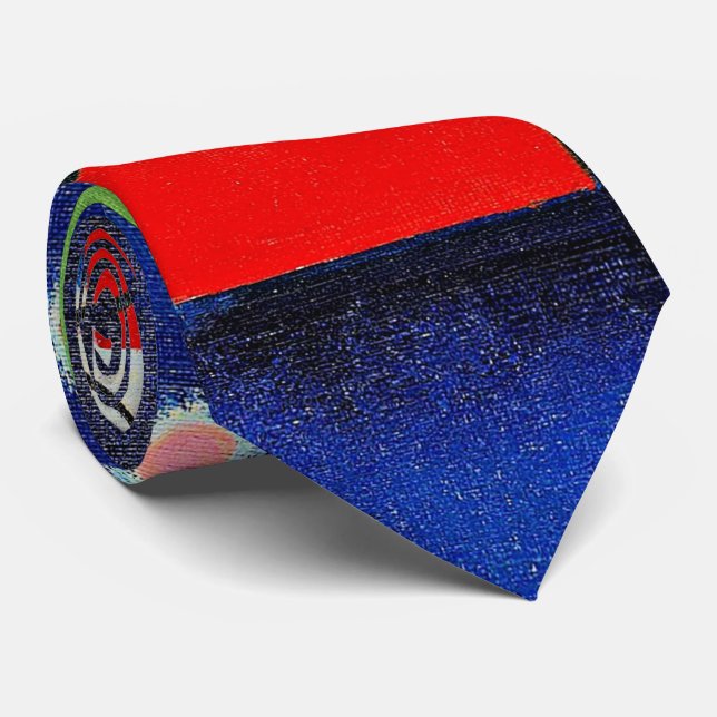 Kandinsky - Blue Painting Neck Tie (Rolled)