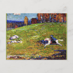 Kandinsky - Blue Rider, landscape painting Postcard
