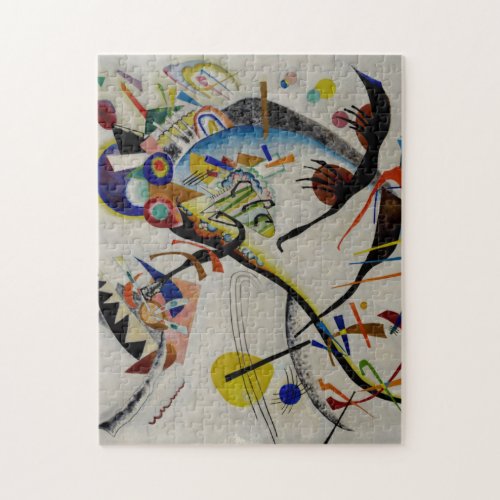 Kandinsky Blue Segment Abstract Painting Jigsaw Puzzle