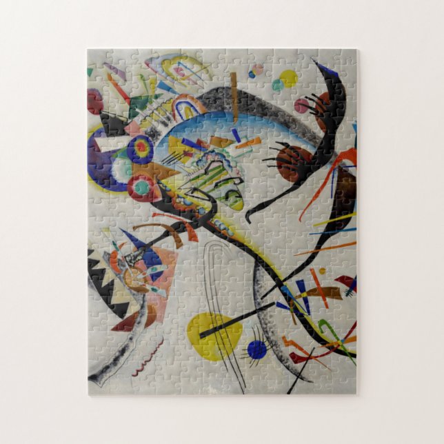 Kandinsky Blue Segment Abstract Painting Jigsaw Puzzle (Vertical)