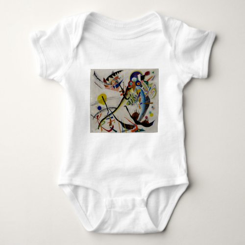 Kandinsky Blue Segment Baby Bodysuit