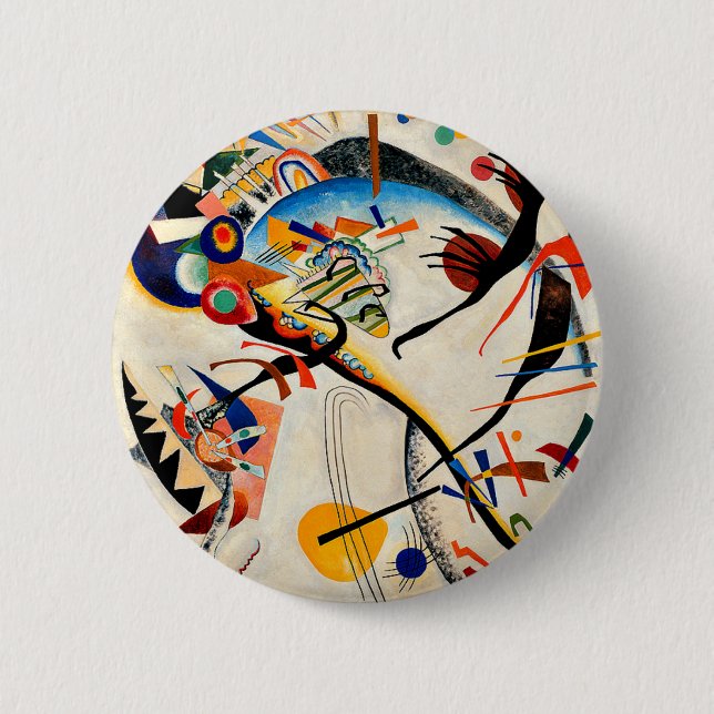 Kandinsky - Blue Segment, Button (Front)