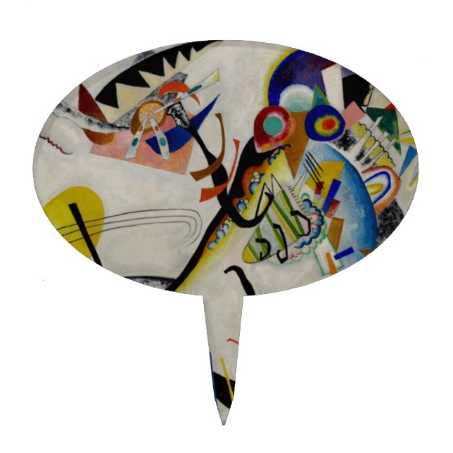 Kandinsky Blue Segment Cake Topper (Front)