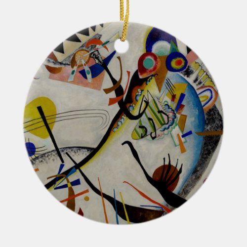 Kandinsky Blue Segment Ceramic Ornament