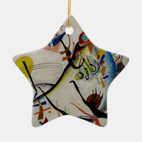 Kandinsky Blue Segment Ceramic Ornament