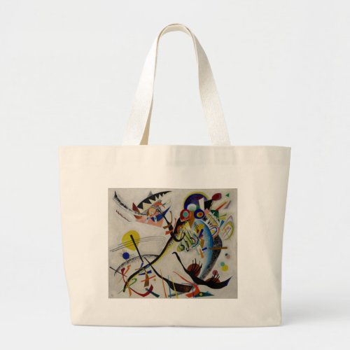 Kandinsky Blue Segment Large Tote Bag