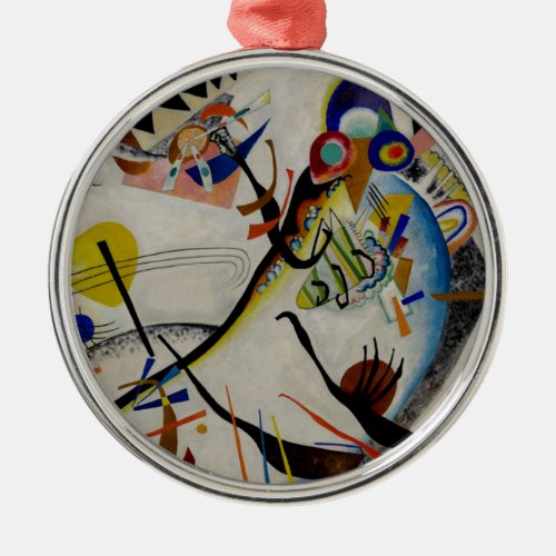 Kandinsky Blue Segment Metal Ornament