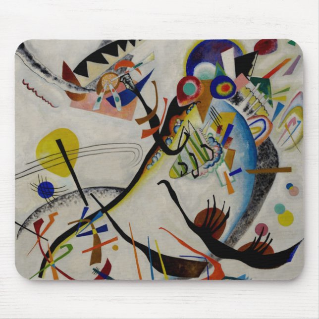 Kandinsky Blue Segment Mouse Pad (Front)