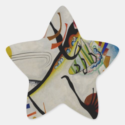 Kandinsky Blue Segment Star Sticker