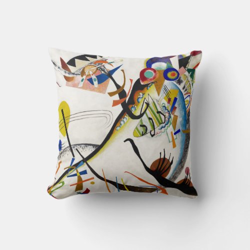 Kandinsky Blue Segment Throw Pillow