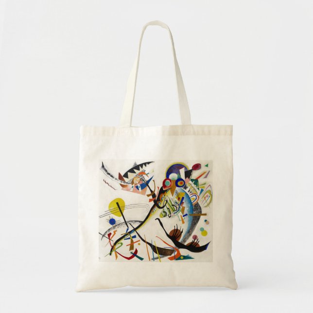 Kandinsky Blue Segment Tote Bag (Front)