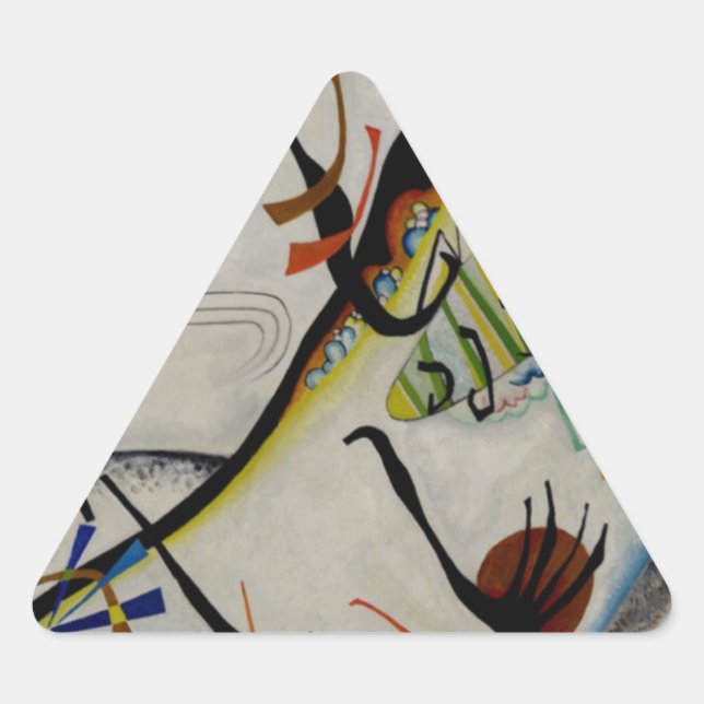 Kandinsky Blue Segment Triangle Sticker (Front)