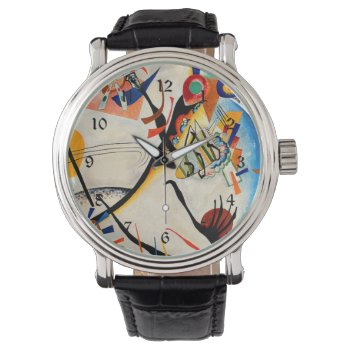 Kandinsky - Blue Segment Watch by Virginia5050 at Zazzle