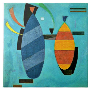 Kandinsky - Both Striped Ceramic Tile
