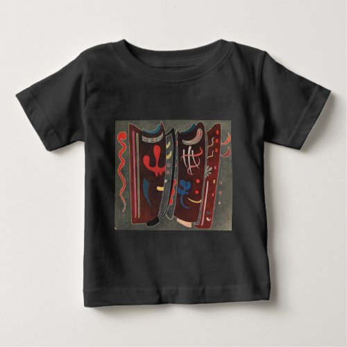 Kandinsky Brown with Supplement Abstract Baby T_Shirt