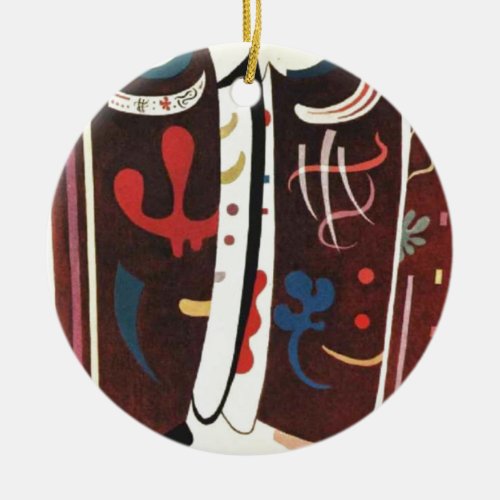 Kandinsky Brown with Supplement Abstract Ceramic Ornament