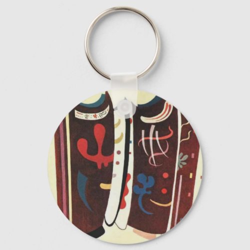 Kandinsky Brown with Supplement Abstract Keychain