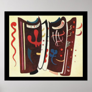 Kandinsky Brown with Supplement Abstract Painting Poster