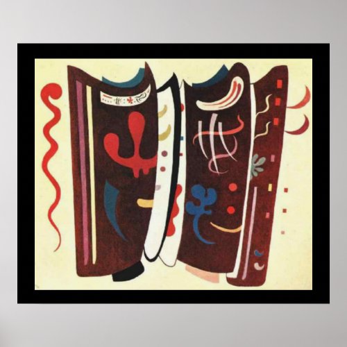 Kandinsky Brown with Supplement Abstract Painting Poster