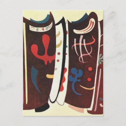 Kandinsky Brown with Supplement Abstract Postcard