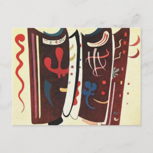 Kandinsky Brown with Supplement Abstract Postcard