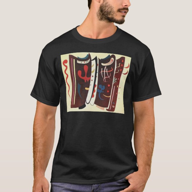 Kandinsky Brown with Supplement Abstract T-Shirt (Front)