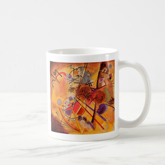 Kandinsky Brown Yellow Red Blue Coffee Mug (Right)