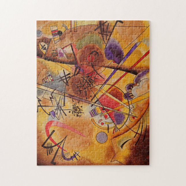 Kandinsky Brown Yellow Red Blue Jigsaw Puzzle (Vertical)