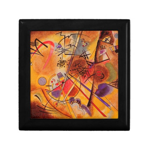 Kandinsky Brown Yellow Red Blue Keepsake Box