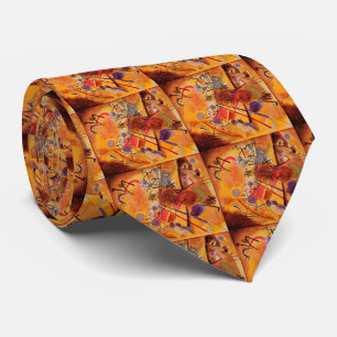 Kandinsky Brown Yellow Red Blue Neck Tie