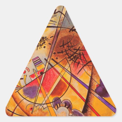 Kandinsky Brown Yellow Red Blue Triangle Sticker