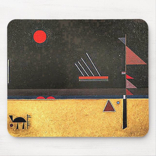 Kandinsky - Brownish, abstract art Mouse Pad (Front)