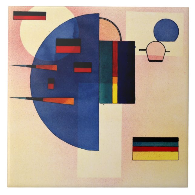 Kandinsky - Calmed, popular painting, Ceramic Tile (Front)