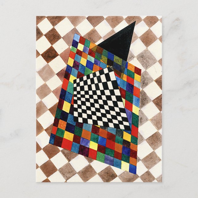 Kandinsky - Checked, colorful abstract art Postcard (Front)