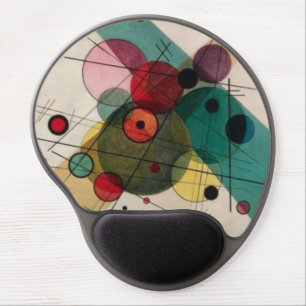 Kandinsky Circles in a Circle Gel Mousepad