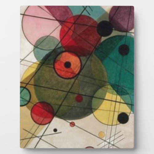 Kandinsky Circles Tabletop Plaque with Easel