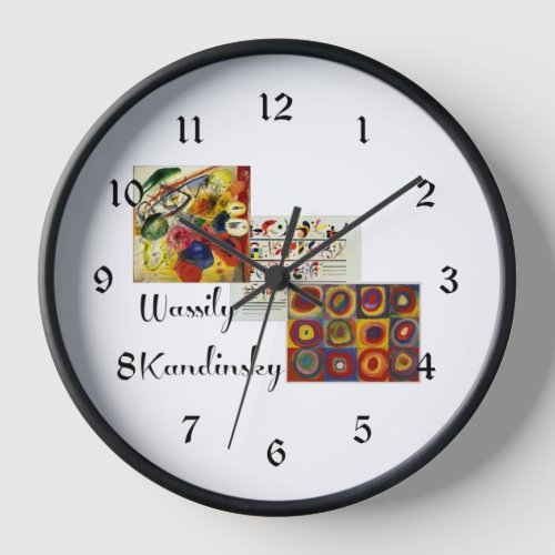 Kandinsky _ Collage of his artwork Clock