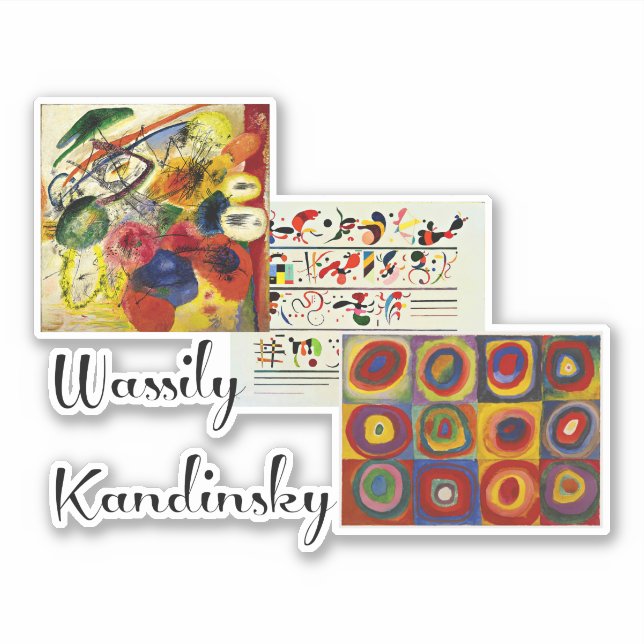 Kandinsky - Collage of his artwork Sticker (Front)