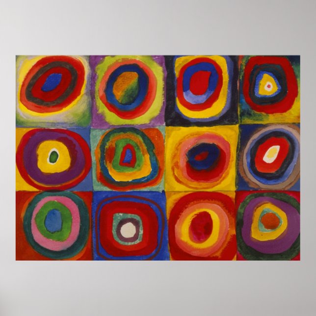Kandinsky Color Study of Shapes & Circles Poster (Front)