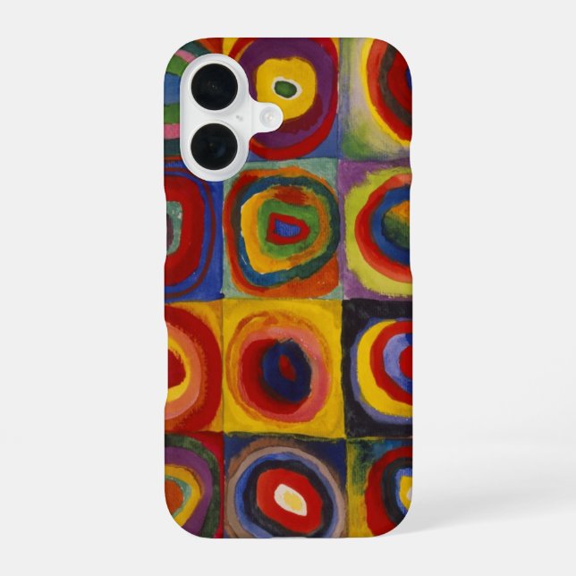 Kandinsky Color Study of Squares Circles Iphone Case (Back)