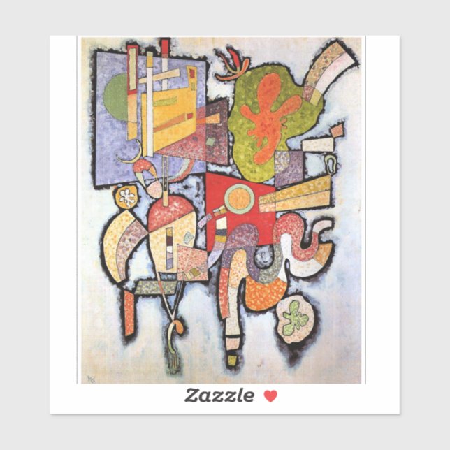 Kandinsky - Complex Simple, abstract artwork, Sticker (Sheet)