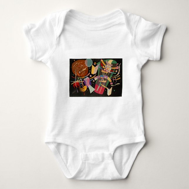 Kandinsky Composition 10 Abstract Painting Baby Bodysuit (Front)