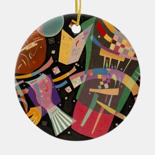 Kandinsky Composition 10 Abstract Painting Ceramic Ornament (Front)