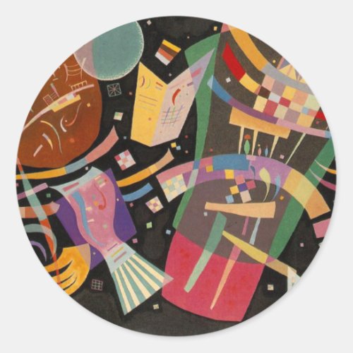 Kandinsky Composition 10 Abstract Painting Classic Round Sticker