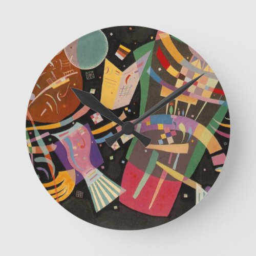 Kandinsky Composition 10 Abstract Painting Round Clock